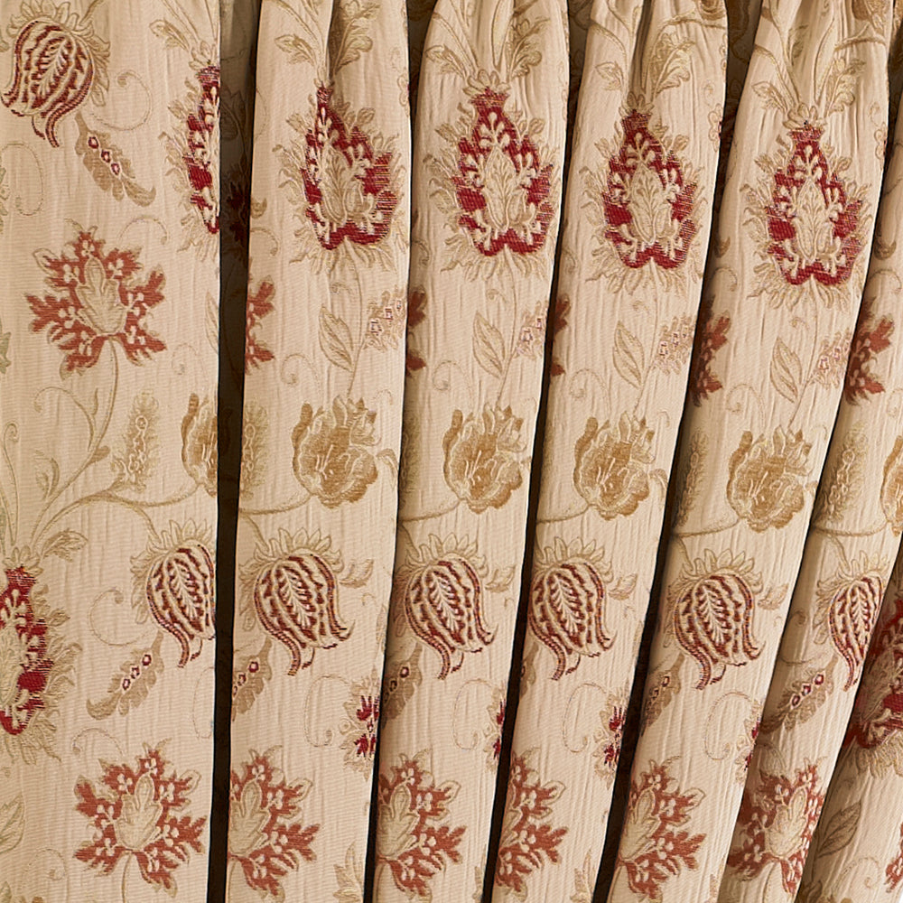 Zurich Floral Jacquard Pencil Pleat Curtains